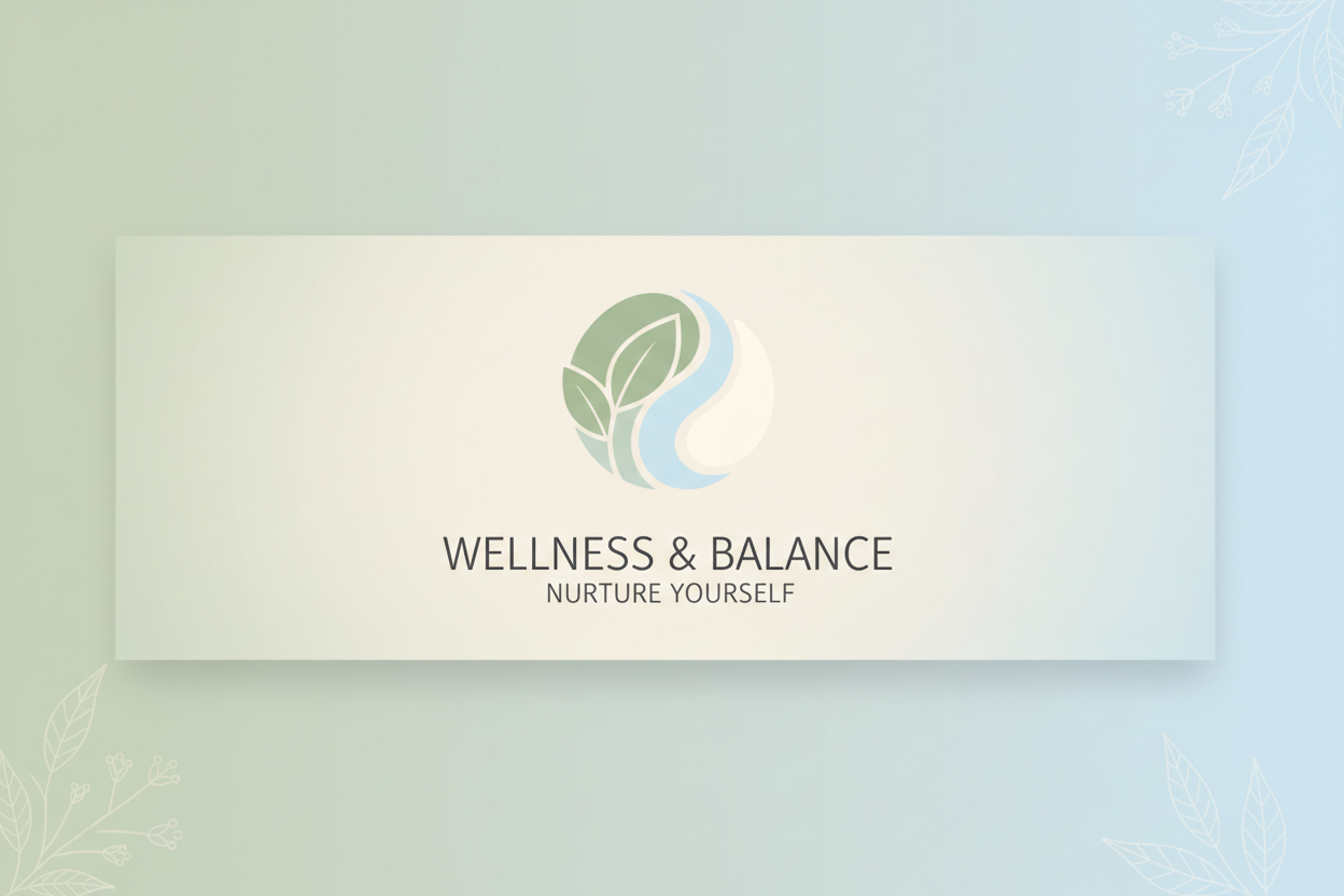 Clean minimalist wellness banner